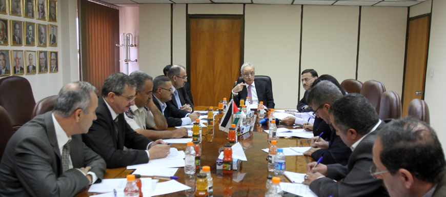 Finance Minister Umayyah Toukan speaks to journalists on Monday (Photo by Osama Aqarbeh)